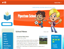 Tablet Screenshot of pipestoneschool.ca